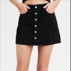 American Eagle Black Denim Mini Skirt